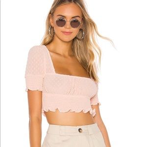 Superdown Lexi Smocked top